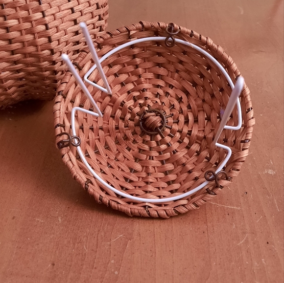 Vintage Pumpkin Wicker Basket Fall Halloween Thanksgiving - Picture 3 of 5